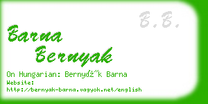 barna bernyak business card